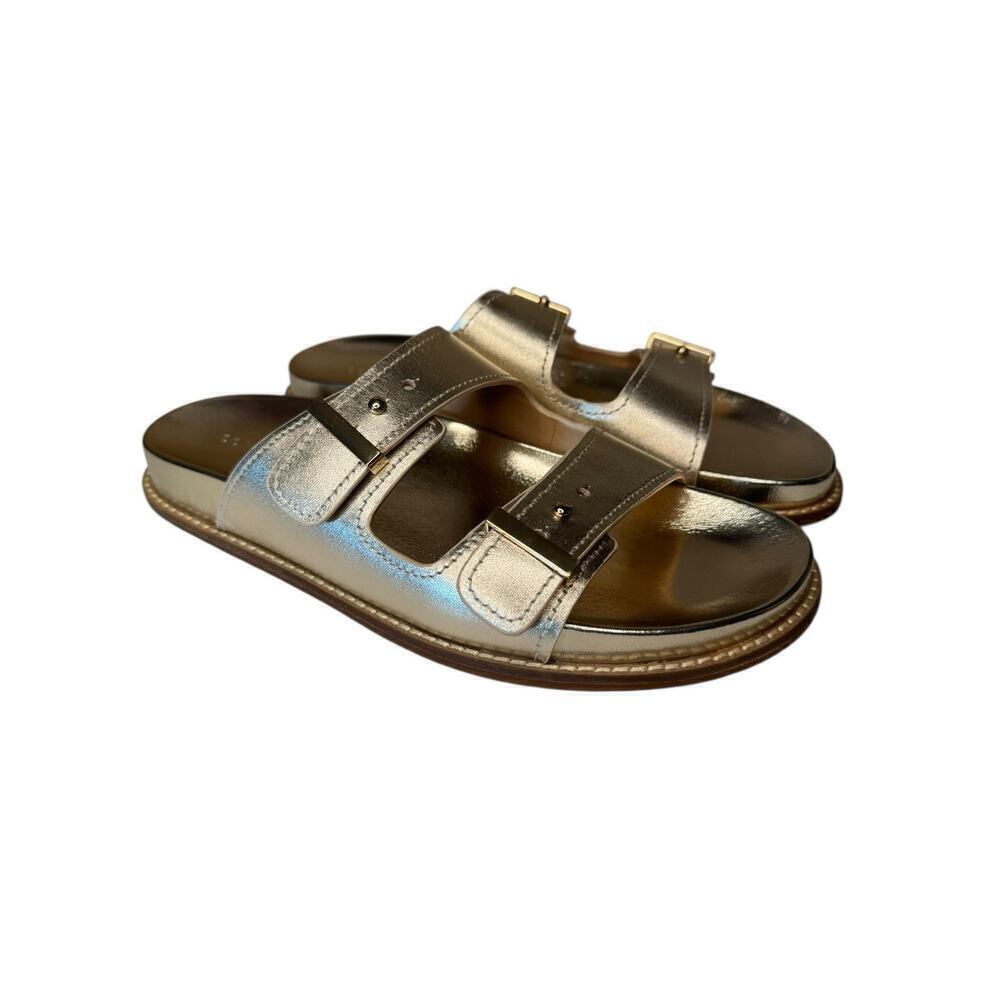Cole Haan NEW Women's Marisol Footbed Sandal Soft Gold Leather Size 8B $140